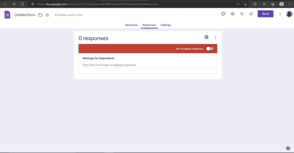 Toggle off Accepting Responses How to make Docs Google Forms